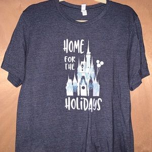 Disney small shop home for the holidays tshirt cinderella castle